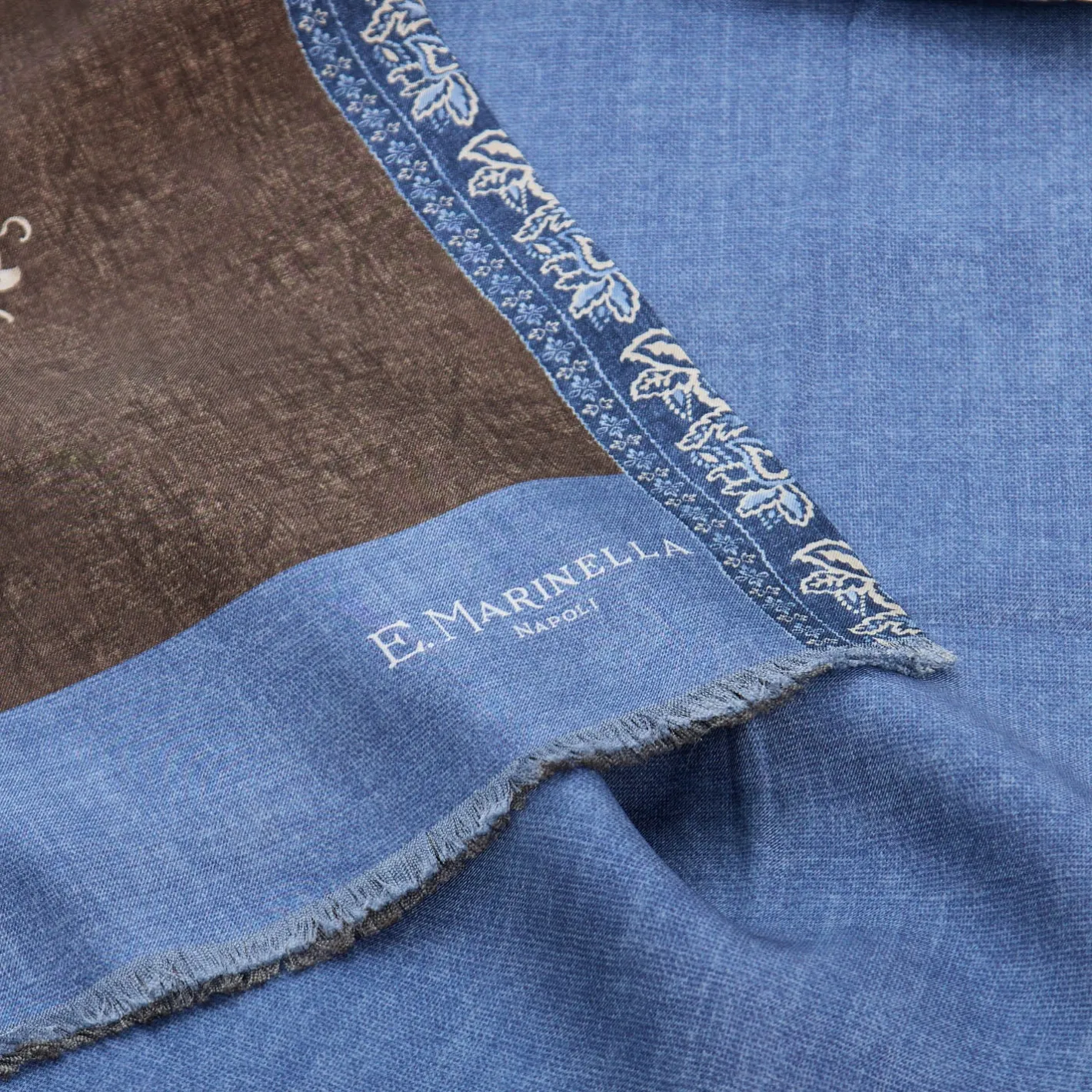 E.Marinella SCIARPA TUBOLARE MARRONE SCURO IN SETA TWILL Paisley pattern Online