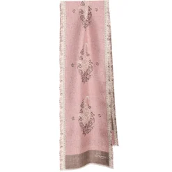 E.Marinella SCIARPA TUBOLARE ROSA IN SETA TWILL Paisley pattern Online