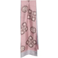 E.Marinella SCIARPA TUBOLARE ROSA IN SETA TWILL Busy pattern Best