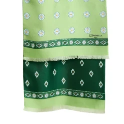 E.Marinella SCIARPA TUBOLARE VERDE IN SETA TWILL Geometric harmony Sale