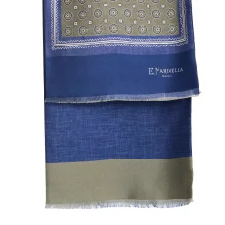 E.Marinella SCIARPA TUBOLARE VERDE IN SETA TWILL Classic daisy Sale