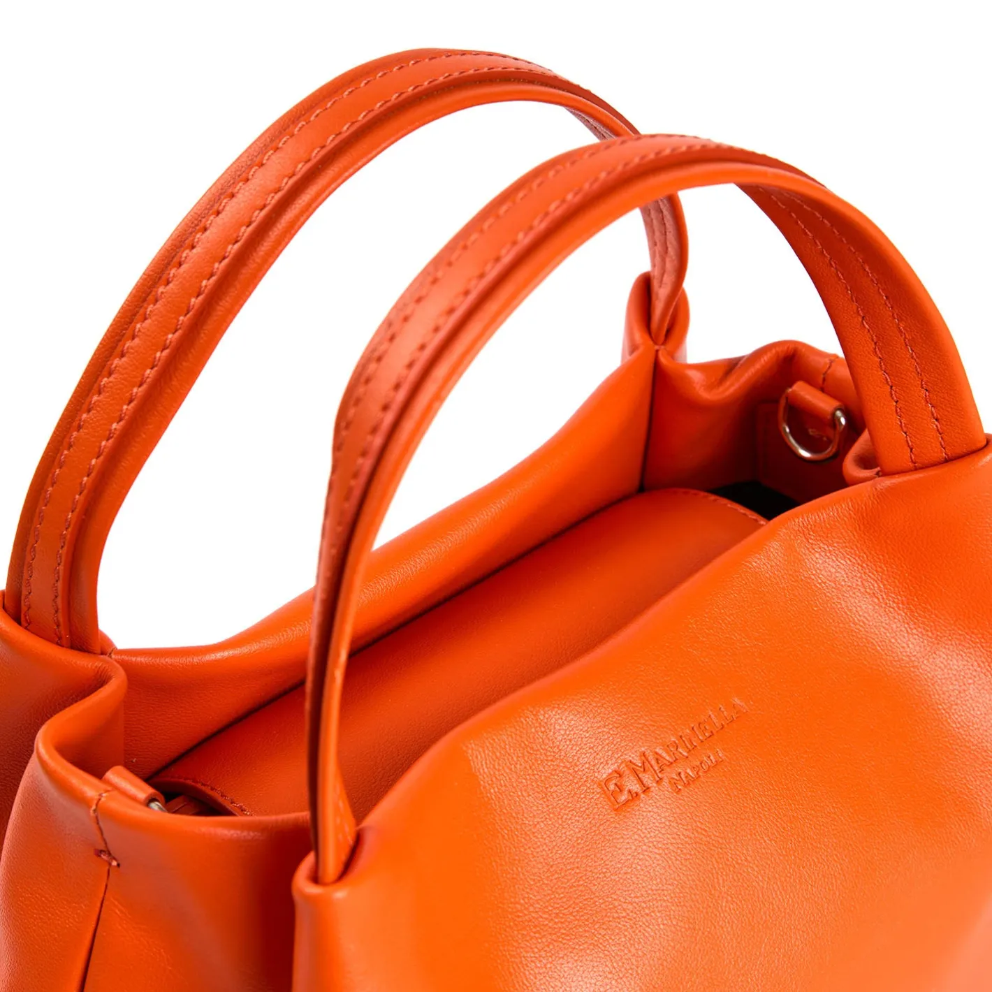 E.Marinella SOFT MINI BAG ARANCIONEIn pelle liscia Best