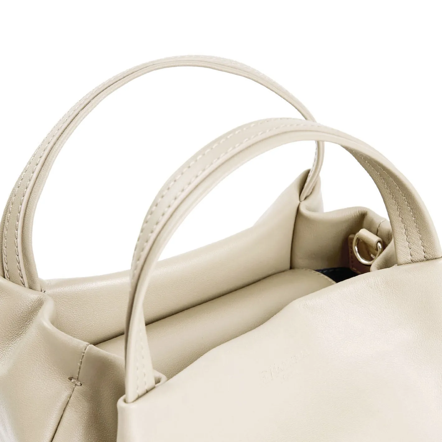 E.Marinella SOFT MINI BAG BEIGE POLVERE In pelle liscia Hot
