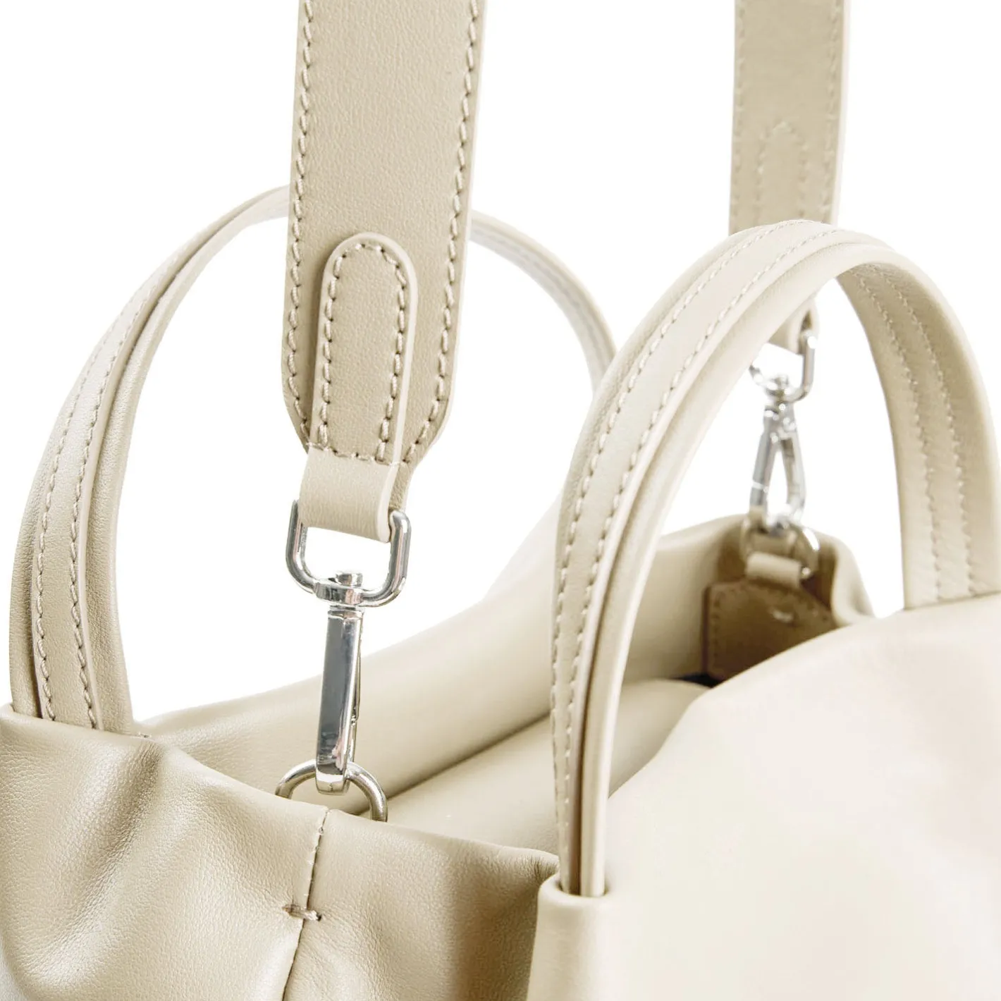 E.Marinella SOFT MINI BAG BEIGE POLVERE In pelle liscia Hot
