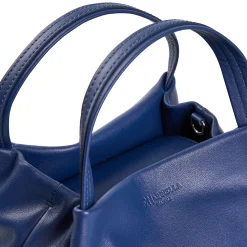 E.Marinella SOFT MINI BAG BLU POLVERE In pelle liscia Hot