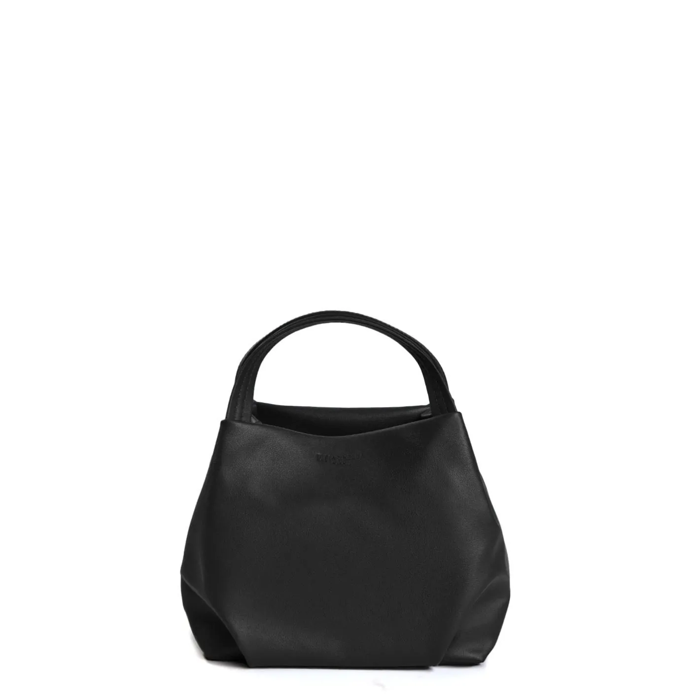E.Marinella SOFT MINI BAG NERA In pelle liscia