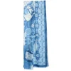 E.Marinella STOLA BLU IN CASHMERE Collezione elefanti New