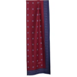 E.Marinella STOLA BORDEAUX IN LANA Decorazioni floreali Outlet