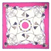 E.Marinella STOLA FUCSIA 115 IN LANA, SETA E CASHMERE Nappine e chiavi Online