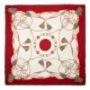 E.Marinella STOLA ROSSA 115 IN LANA, SETA E CASHMERE Nappine e chiavi Discount