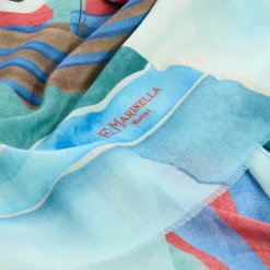 E.Marinella STOLA VERDE IN CASHMERE Collezione floreale Best