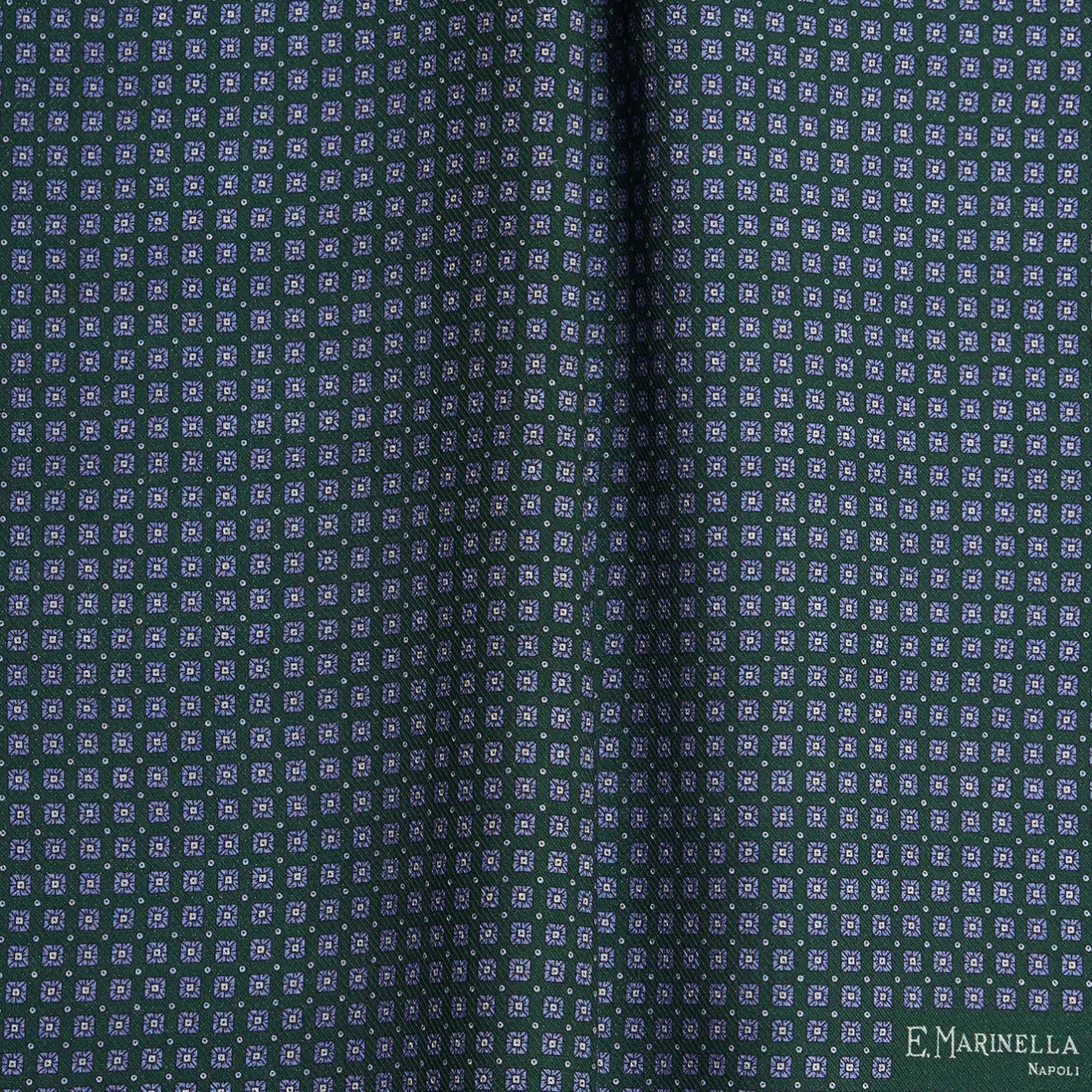 E.Marinella STOLA VERDE SCURO In lana con decorazioni floreali Discount