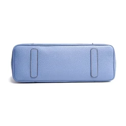 E.Marinella TOTE BAG AZZURRO POLVERE In pelle martellata New