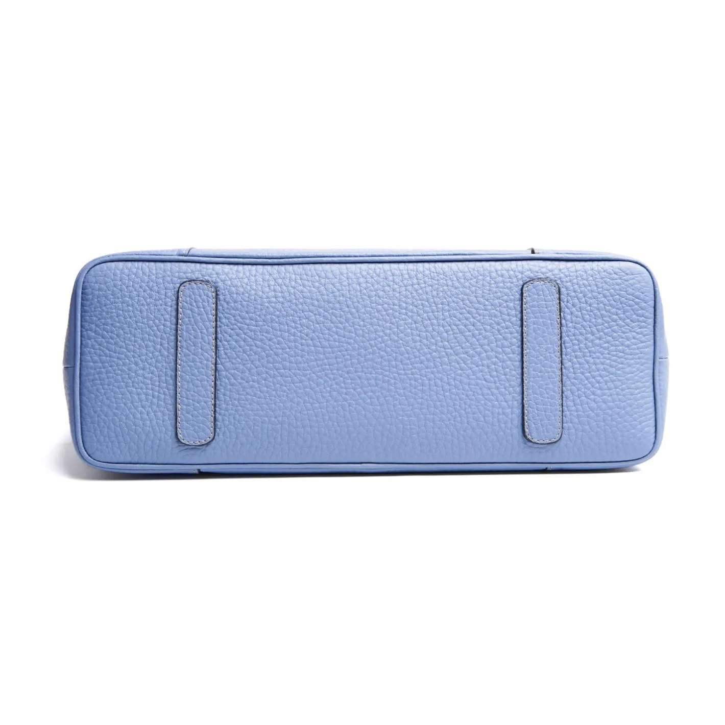 E.Marinella TOTE BAG AZZURRO POLVERE In pelle martellata New
