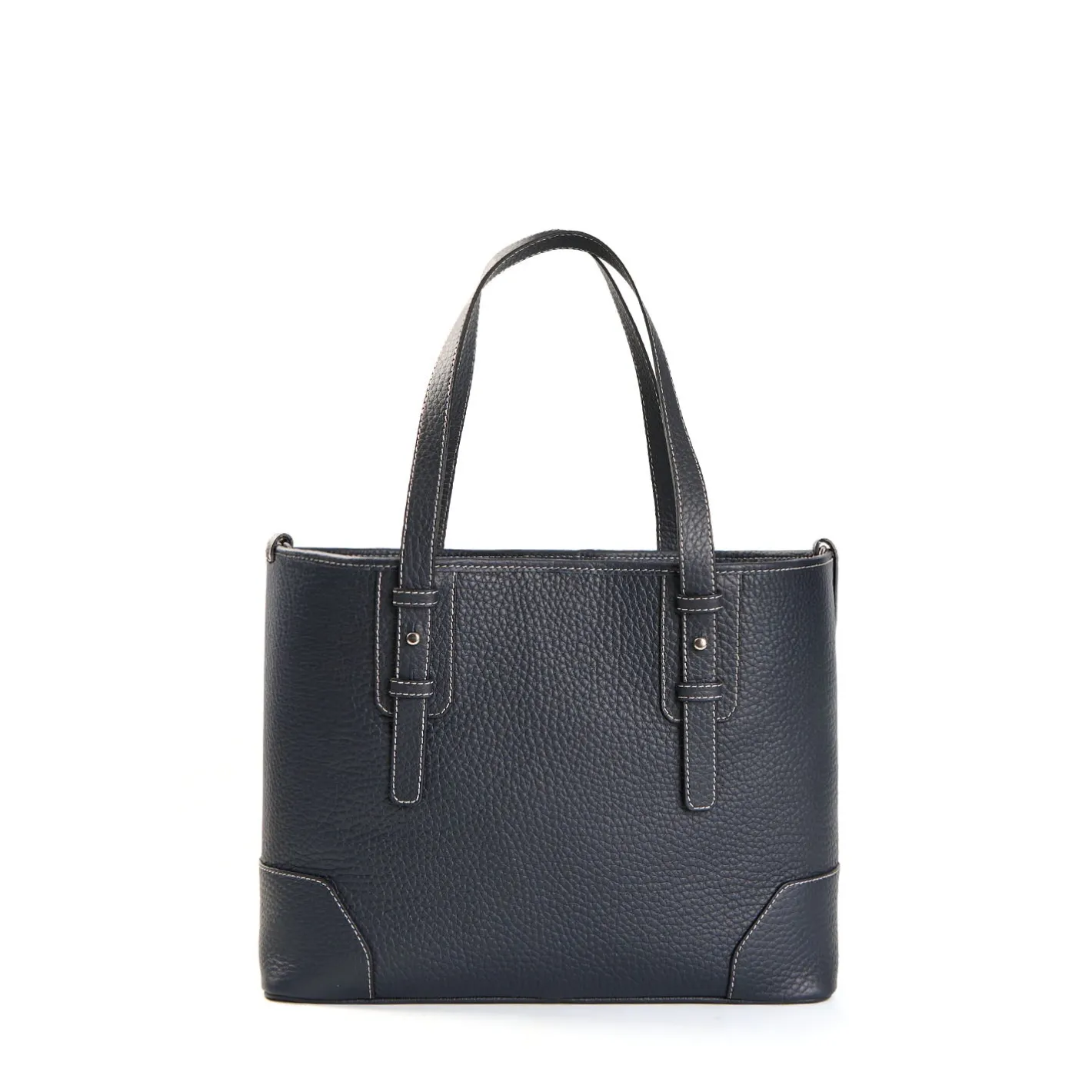 E.Marinella TOTE BAG MIDI BLU SCURO In pelle martellata Online