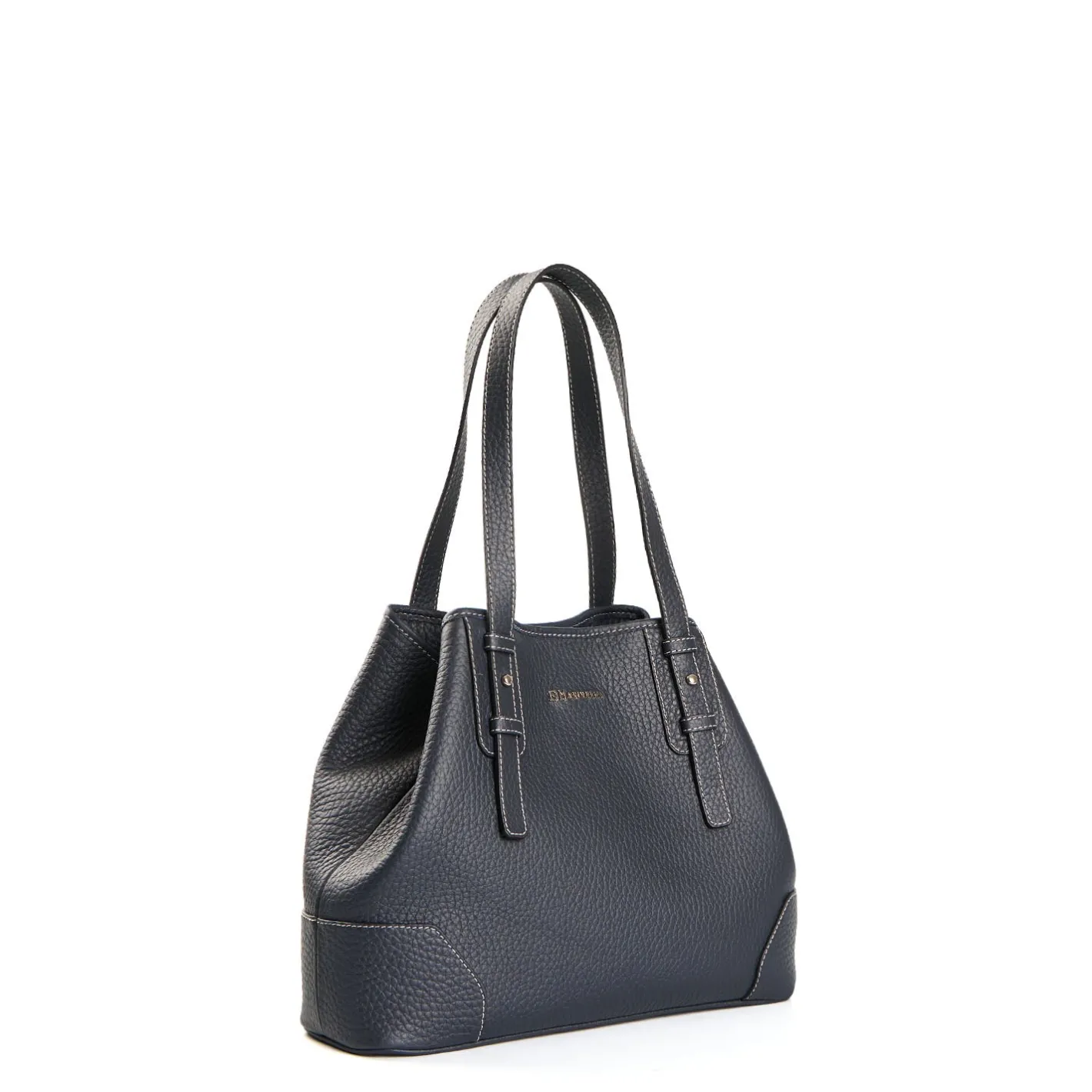 E.Marinella TOTE BAG MIDI BLU SCURO In pelle martellata Online