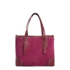 E.Marinella TOTE BAG MIDI BORDEAUX In suede e pelle Discount