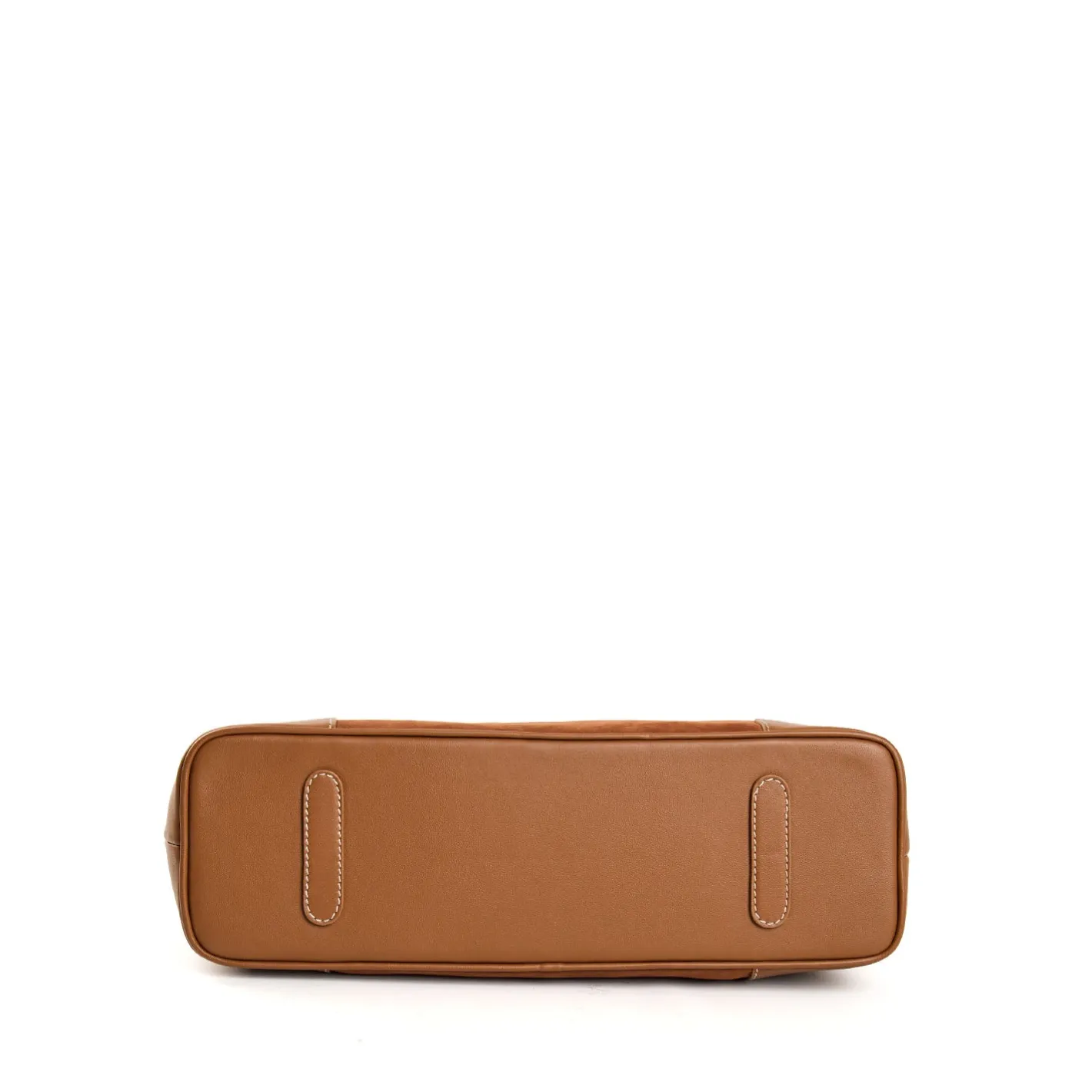 E.Marinella TOTE BAG MIDI COLOR CUOIO In suede e pelle Clearance