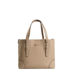 E.Marinella TOTE BAG MIDI COLOR TORTORA In pelle martellata Clearance