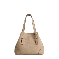 E.Marinella TOTE BAG MIDI COLOR TORTORA In pelle martellata Clearance