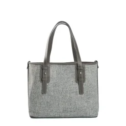 E.Marinella TOTE BAG MIDI GRIGIO CHIARO In lana e pelle Clearance