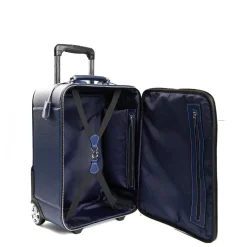 E.Marinella TROLLEY SEMIRIGIDO BLU In pelle martellata Discount