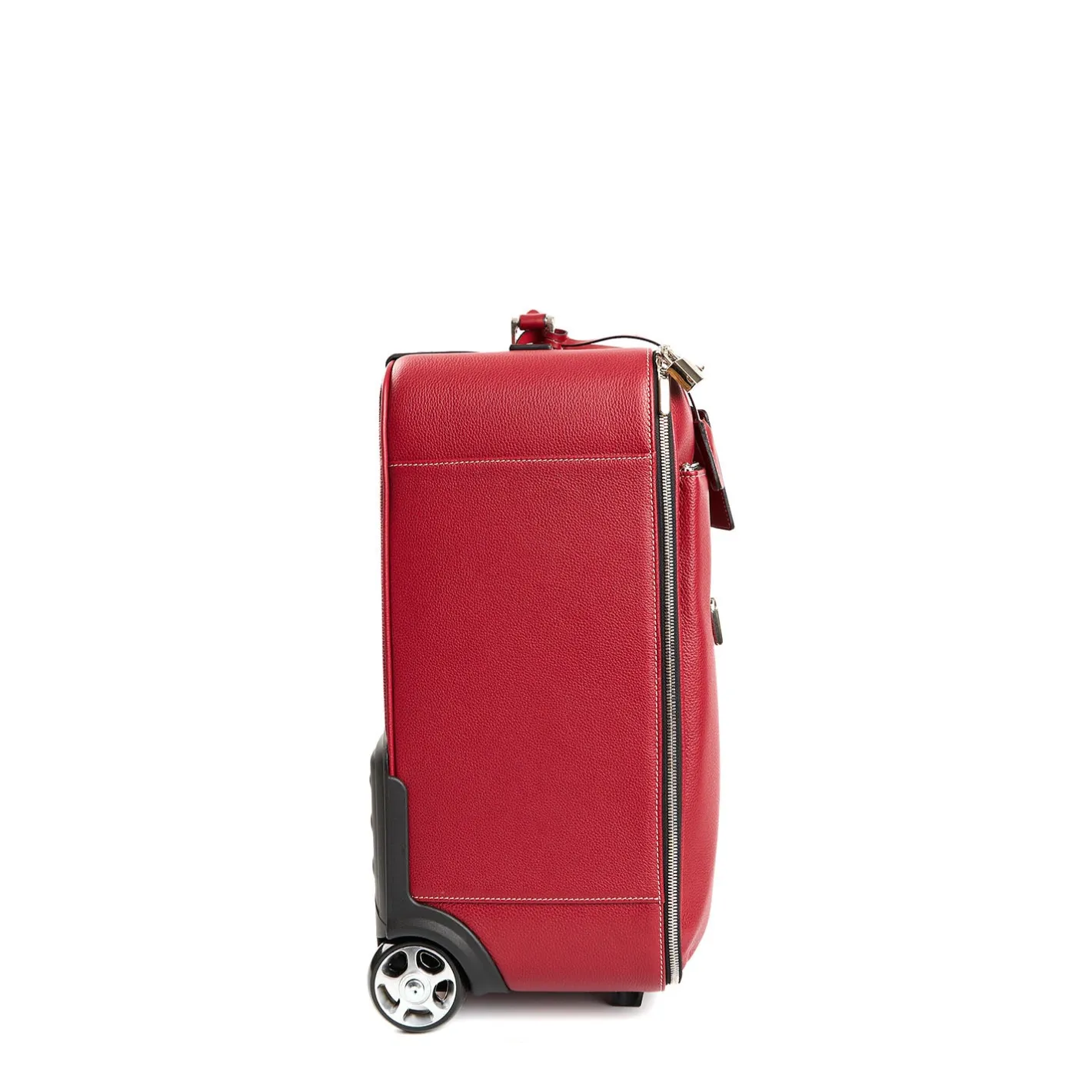 E.Marinella TROLLEY SEMIRIGIDO ROSSO In pelle martellata New
