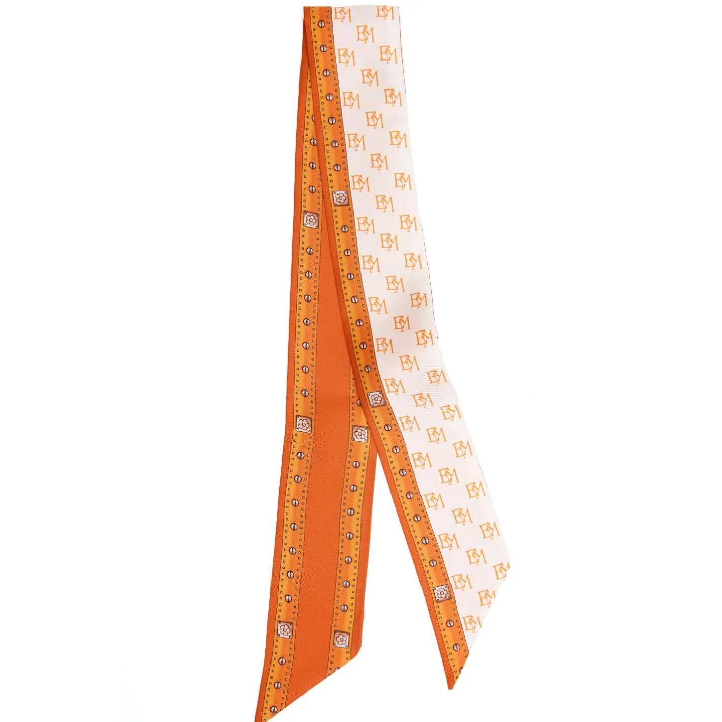 E.Marinella TWILLY IN SETA ARANCIONE Logo em Sale