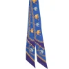 E.Marinella TWILLY IN SETA BLU Elefanti portafortuna Outlet