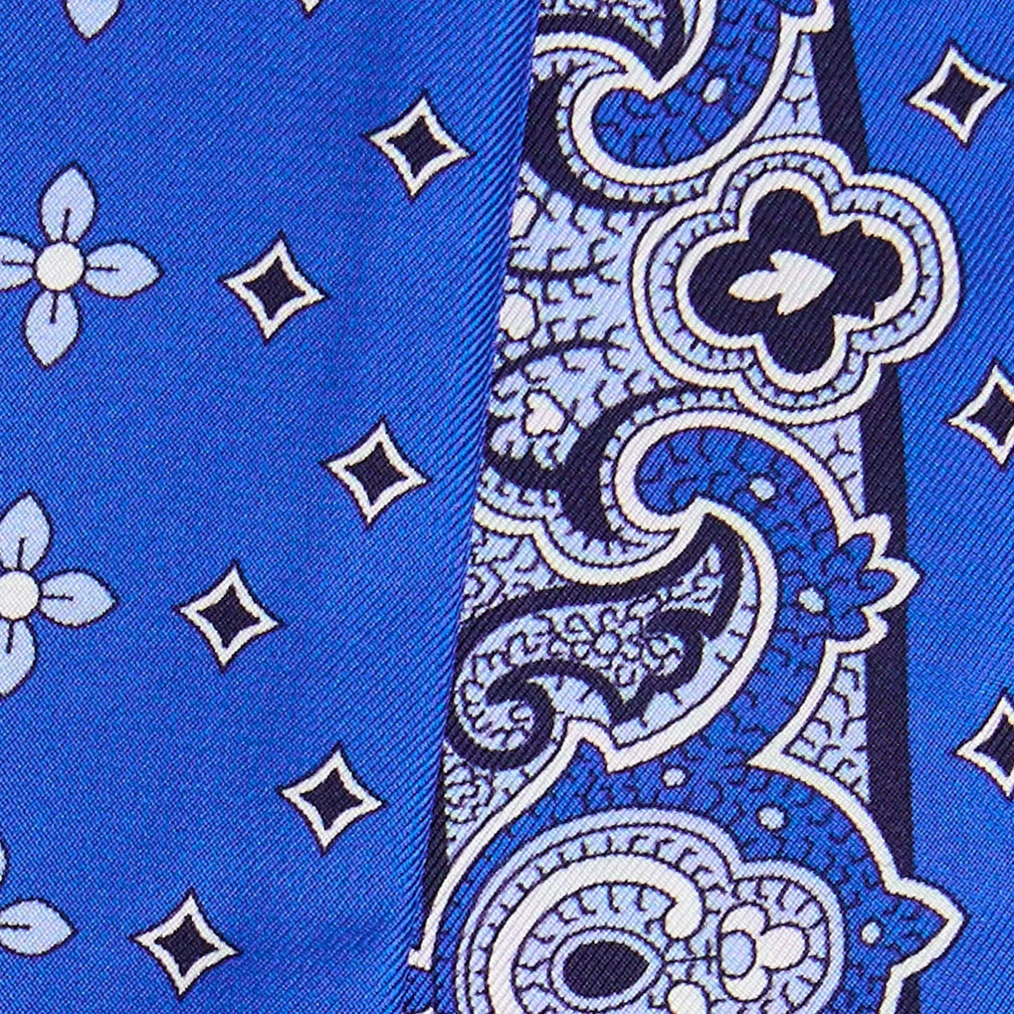 E.Marinella TWILLY IN SETA BLUETTE Greek key floral Online