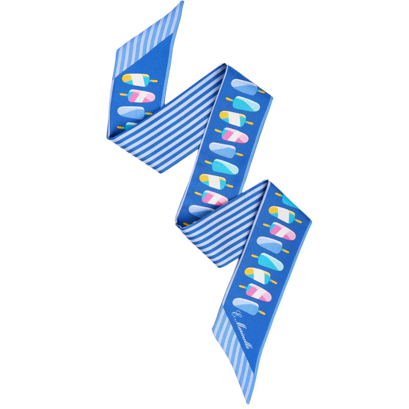 E.Marinella TWILLY IN SETA BLU La gelateria Online