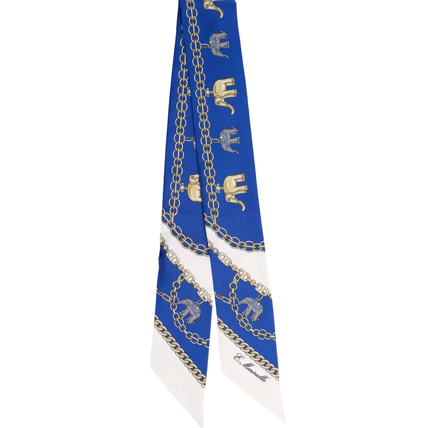 E.Marinella TWILLY IN SETA BLU Lucky elephant Sale
