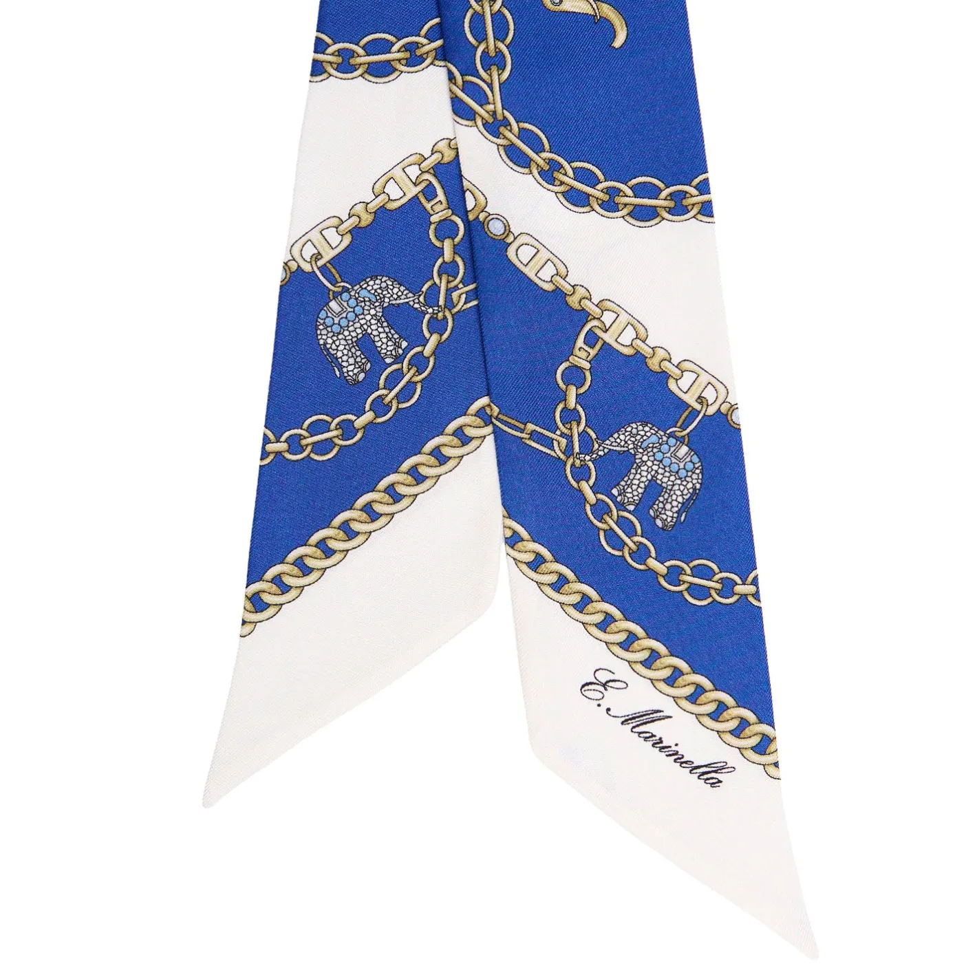 E.Marinella TWILLY IN SETA BLU Lucky elephant Sale