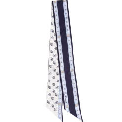 E.Marinella TWILLY IN SETA BLU SCURO Logo em Clearance