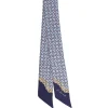 E.Marinella TWILLY IN SETA BLU SCURO Microfantasia fiore Sale