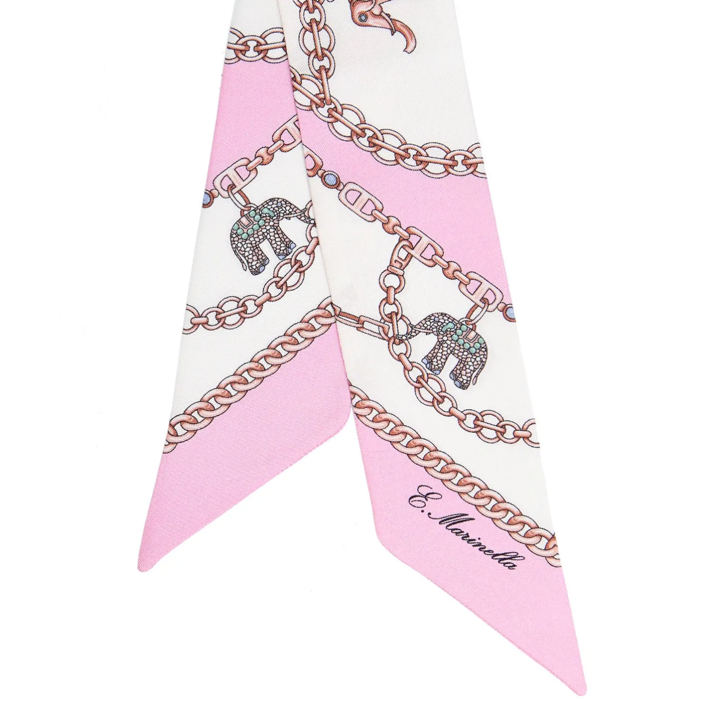 E.Marinella TWILLY IN SETA ROSA Lucky elephant