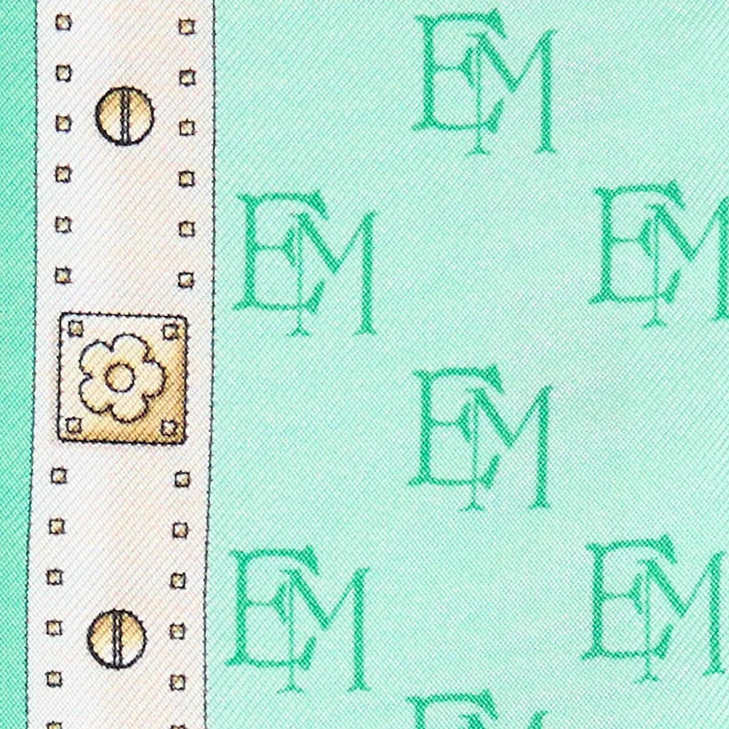 E.Marinella TWILLY IN SETA VERDE CHIARO Logo em Discount