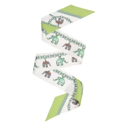 E.Marinella TWILLY IN SETA VERDE CHIARO Lucky elephant Sale