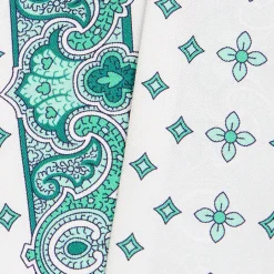 E.Marinella TWILLY IN SETA VERDE Greek key floral Sale