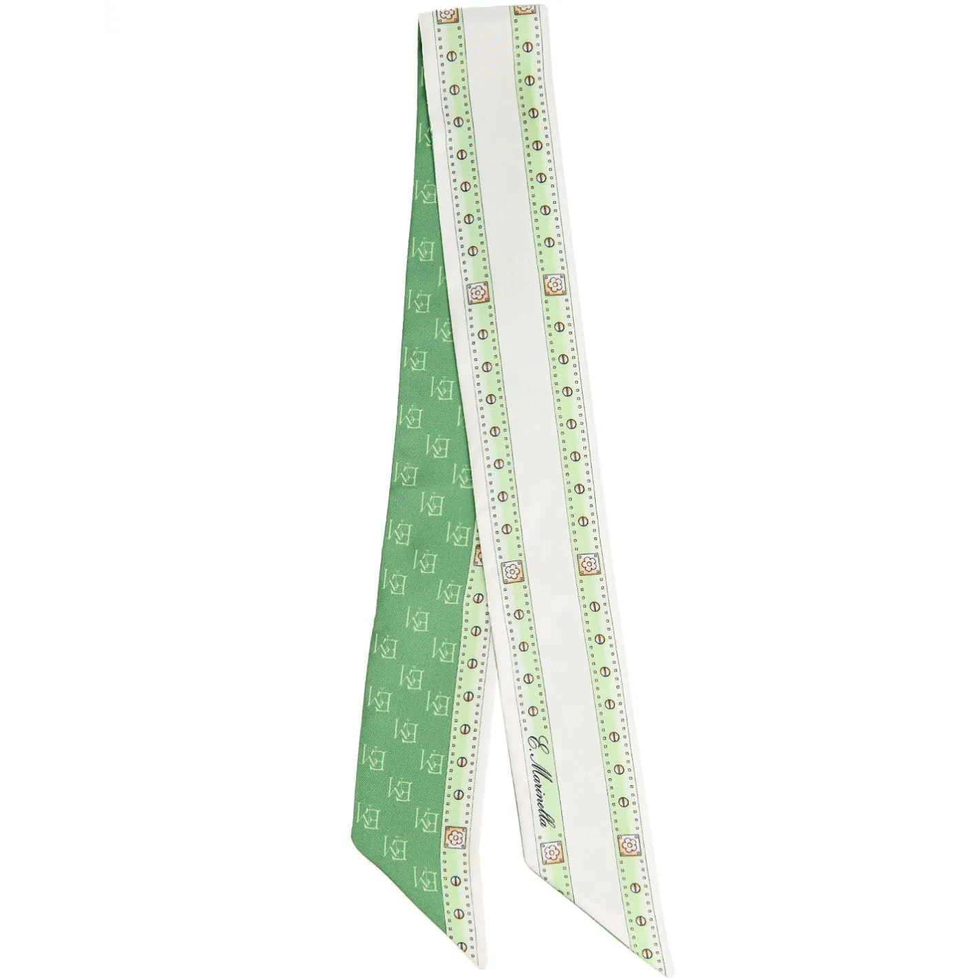 E.Marinella TWILLY IN SETA VERDE Logo em Best