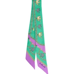 E.Marinella TWILLY IN SETA VERDE Lucky elephant Outlet