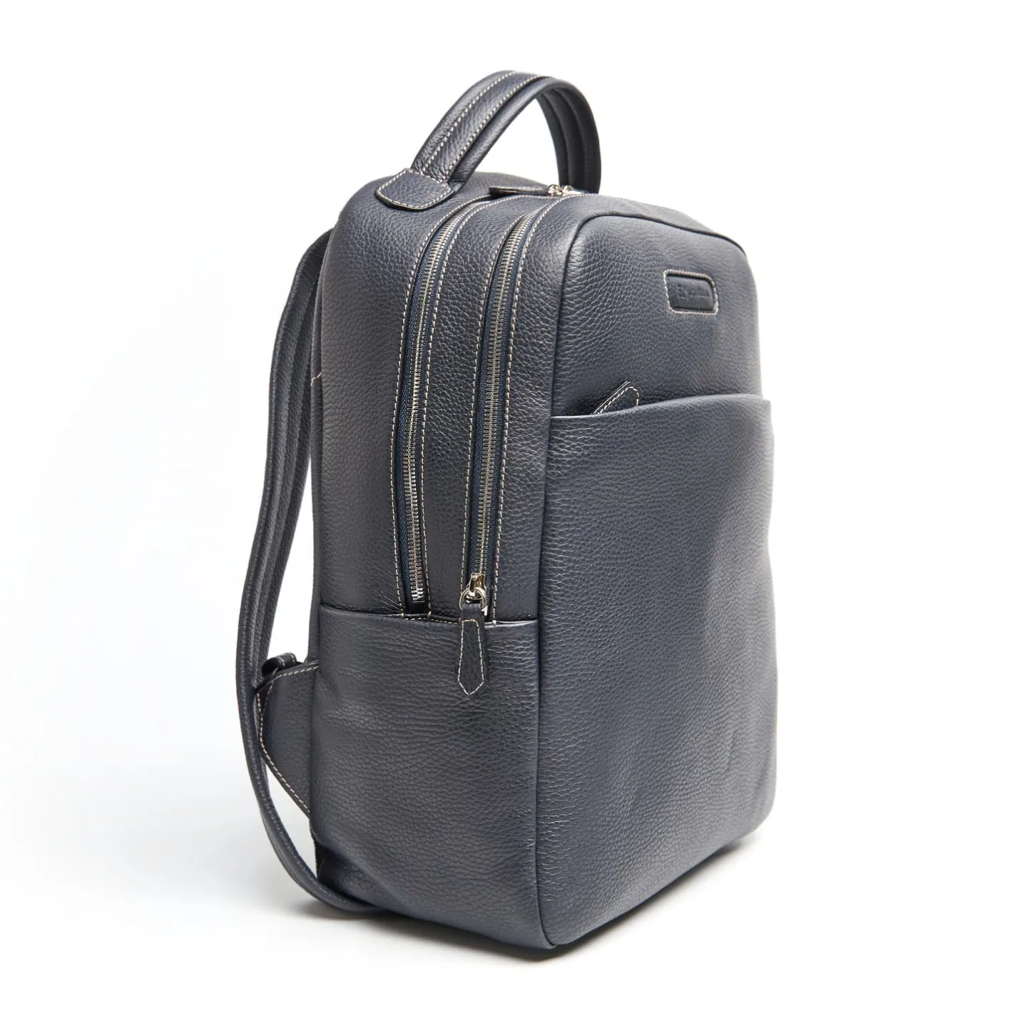 E.Marinella ZAINO BLU IN PELLE Con schienale rinforzato Discount
