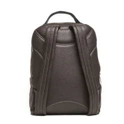 E.Marinella ZAINO MARRONE SCURO IN PELLE Con schienale rinforzato Discount
